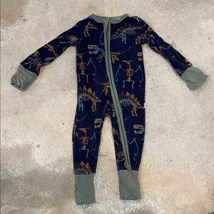 Little Sleepies Navy Dinosaur Kids Footie